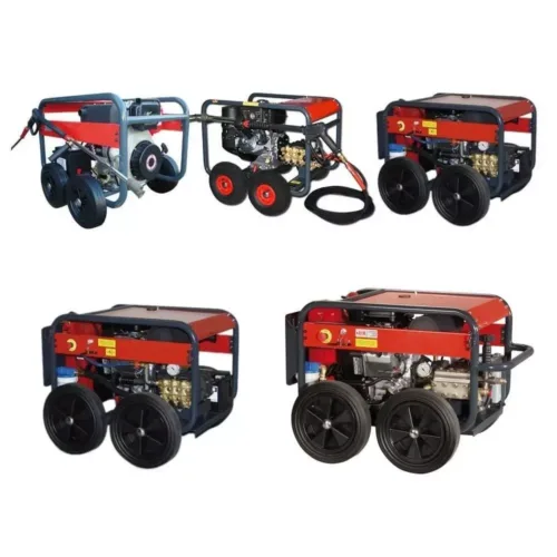 Hidrolimpiadora de agua fría a motor desde 230 bar y 90 L/h para limpieza profesional potente en exteriores, obra y maquinaria.